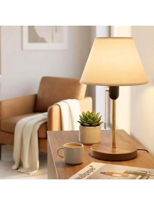 Homing Sera Krem Kumaş Başlıklı Abajur AYD-2797