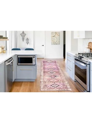 Vivense Aida Home Pembe Positano Mutfak Halısı, 80X200