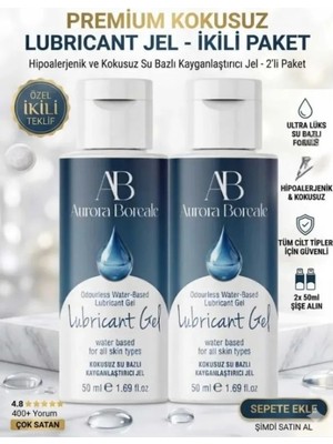 Aurora Boreale Mini Süper Güçlü Jel Kayganlaştırıcı 50 ml 2'li Paketi Set QWX56TGVL4