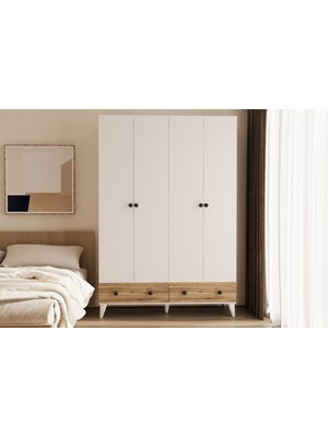Metalia Gm 812 4 Kapılı 2 Çekmeceli Gardrop