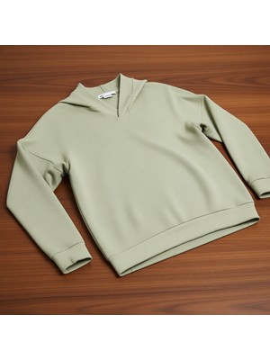 Slazenger KENZIE I Kadın Kapüşonlu Açık Yeşil Sweatshırt