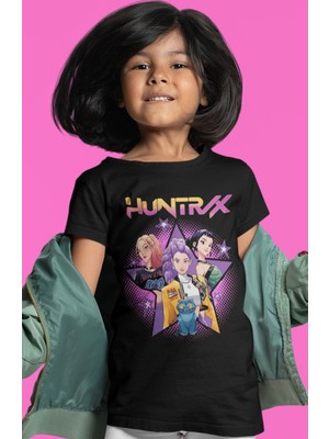 Sevbano Huntrix Kpop Demon Hunters Rumi Mira Zoey Baskılı Unisex Film Çocuk Tişört (1-12 Yaş)