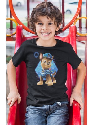 Sevbano Paw Petrol Baskılı Unisex Çizgi Film Çocuk Tişört (1-12 Yaş)