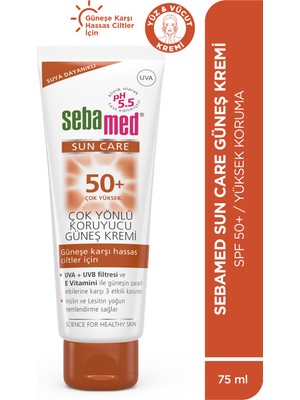 Sebamed Sun Care 50 SPF Hassas Ciltler İçin Çok Yönlü Güneş Kremi 75 ml Paraben İçermeyen