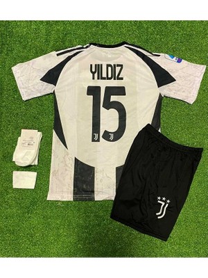 Candy Cup Juventuss 2024/25 Yeni Sezon Kenan Yıldız Iç Saha Çocuk Forması 4'lü Set (15)