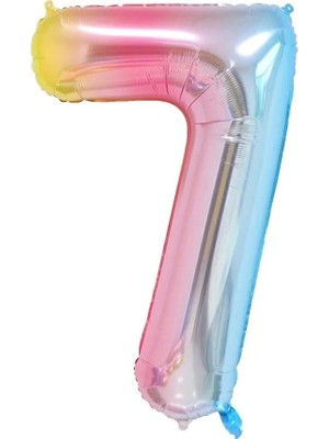 7 Rakam Folyo Balon Rengarenk 75CM