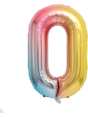 0 Rakam Folyo Balon Rengarenk 75CM