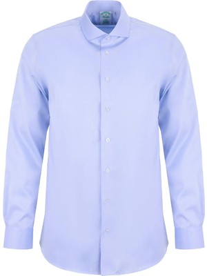 Brooks Brothers Mavi Erkek Italyan Slim Fit Gömlek BBSS26MSH036