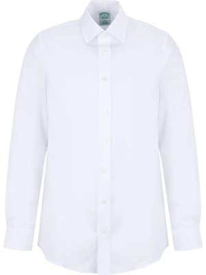 Brooks Brothers Beyaz Erkek Italyan Slim Fit Gömlek BBSS26MSH030