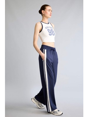 DeFacto Straight Fit Cepli Standart Paça Standart Boy Skuba Dalgıç Kumaş Pantolon H7722AX26SM