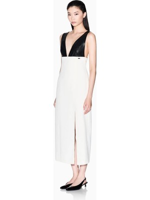 Armani Exchange Beyaz - Siyah Kadın Elbise XW000721