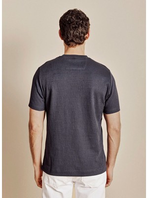 Brooks Brothers Siyah Erkek Standart T-Shirt BBSS26MTS006