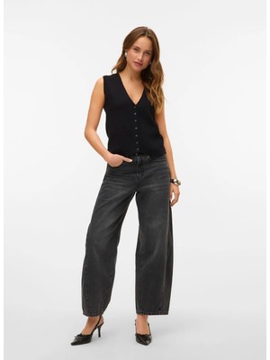 Vero Moda Siyah Kadın Denim Pantolon Vmzelda Hr Barrel Denım Jeans Mıx