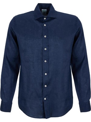 Brooks Brothers Lacivert Erkek Italyan Slim Fit Gömlek BBSS26MSH024