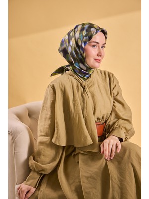 Silk Home Twill Ipek Eşarp Noiré Açık Yeşil 90X90