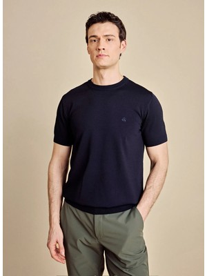 Brooks Brothers Lacivert Erkek Bisiklet Standart Kazak BBSS26MKL011