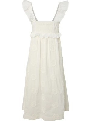 Yas Beyaz Kadın V Normal Elbise Yasnama Sl Long Dress