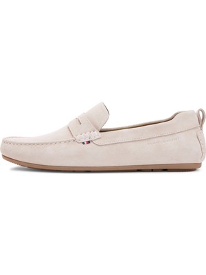 Tommy Hilfiger Bej Erkek Süet Loafer Core Hılfıegr Suede Drıver