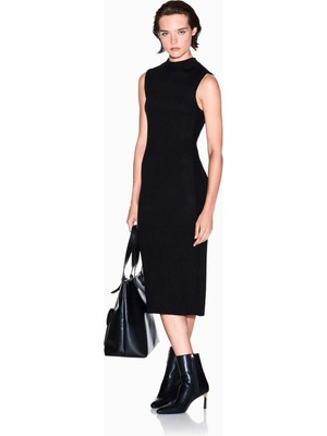 Armani Exchange Siyah Kadın Dik Yaka Elbise XW001308