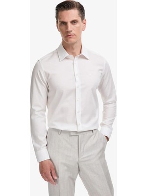 Cacharel Beyaz Erkek Slim Fit Gömlek Tıoga