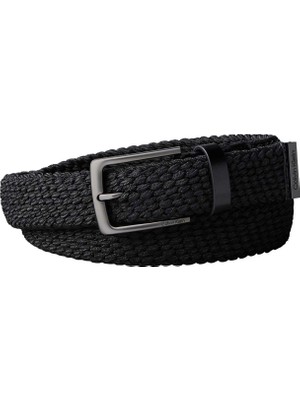 Calvin Klein Siyah Erkek Kemer Casual Pın Buckle  35MM Fıxed -