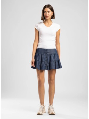Lee Cooper Beyaz Kadın T-Shirt 262 Lcf 242008 Rosette Beyaz