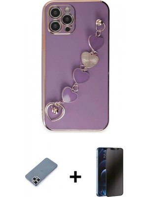 Pileli Store Pilelistore™ iPhone 12 Pro Max Kılıf Nova Işık Prime - Siyah 3D Antistatik Hayalet Cam Ekran Koruyucu + Metal Kamera Lens Koruma Cam - Gs