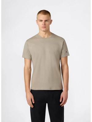 Champion 220278-ES035 Ss Tee Gri Yuvarlak Yaka Düz Erkek T-Shirt