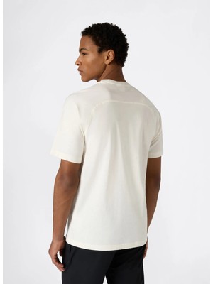 Champion 222374-YS084 Ss Tee Krem Erkek T-Shirt