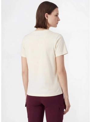 Champion 118382-YS084 Ss Tee Krem Slim Fit Kadın T-Shirt