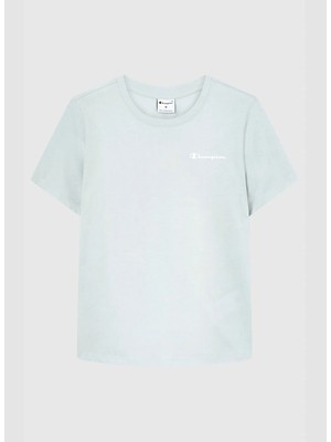 Champion 118408-BS224 Ss Tee Mavi Kadın T-Shirt
