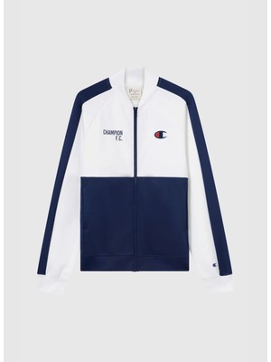 Champion 222014-BS561 Full Zip Top Beyaz - Mavi Erkek Zip Ceket