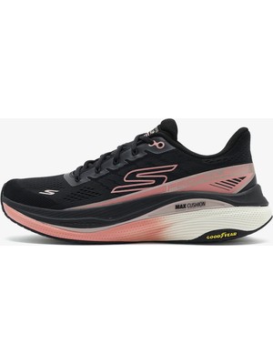 Skechers Max Cushioning Propulsion- Kadın Siyah / Pembe Altin Koşu Ayakkabısı 128901 Bkrg