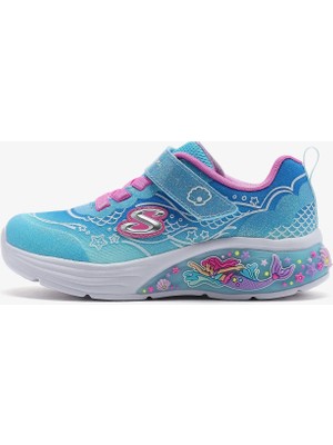Skechers My Dreamers - Lil Mermaid Küçük Kız Çocuk Mavi Işıklı Spor Ayakkabı 303061N Blmt