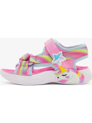 Skechers Unicorn Dreams Sandal Küçük Kız Çocuk Pembe Işıklı Sandalet 303107N Pkmt