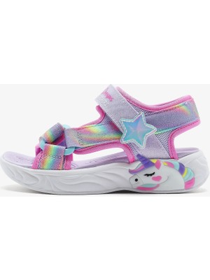 Skechers Unicorn Dreams Sandal-Dreamy Unicorns Büyük Kız Çocuk Mor Işıklı Sandalet 303107L Lvmt