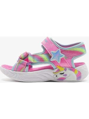 Skechers Unicorn Dreams Sandal-Dreamy Unicorns Büyük Kız Çocuk Pembe Işıklı Sandalet 303107L Pkmt