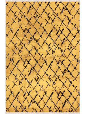 Sultan Halı Vadi Şönil Sarı Renkli Modern Makine Dokuma HALI-8002