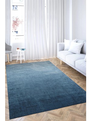 Sultan Halı Mavi Rengi Vintage Model Altı Kaymaz Makine Dokuma Halı