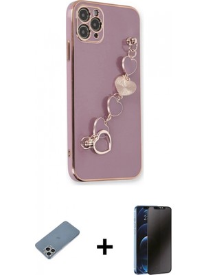 Pileli Store Pilelistore™ iPhone 11 Pro Max Kılıf Nova Işık Prime - Siyah 3D Antistatik Hayalet Cam Ekran Koruyucu + Shine Kamera Lens Koruma Cam - Gs