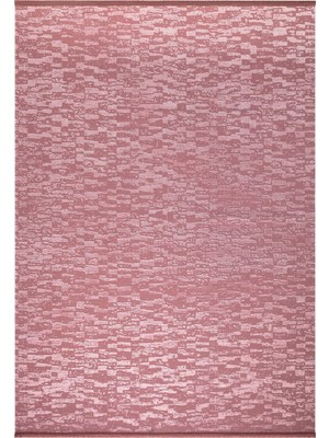 Sultan Halı Pembe Renkli Parlak Altı Kaymaz Yıkanabilir Ince Halı