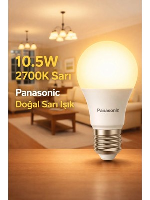 10.5W LED Ampul – Sarı Işık | E27 Duy | Yüksek Parlaklık & Enerji Tasarrufu
