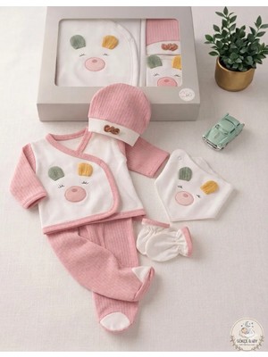 Turp Baby Yeni Doğan 5 Li Hastane Çıkış Seti Zıbın Seti Bebek Hastane Çıkışı Hediyelik Hastane Çıkışı