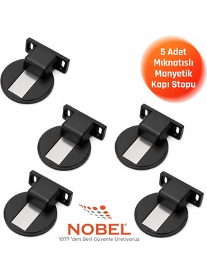 Nobel Manyetik Mıknatıslı Kapı Stoperi, Güçlü Mıknatıslı (Vidalı)  5 Adet Matsiyah