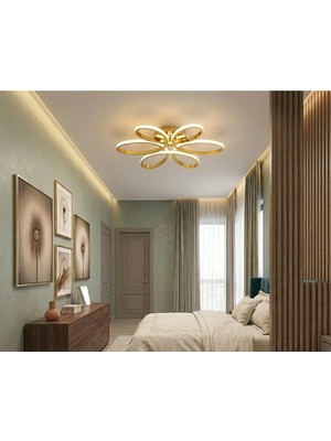 Lzy Avize Store Yonca 6’lı Eskitme Plafonyer 3 Renkli Salon Mutfak Çocuk Odası Yemek Masası ve Antre Için Modern LED