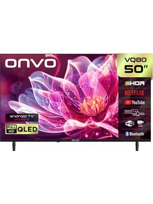Onvo 50VQ80F2FA 50'' 127 Ekran Uydu Alıcılı Full HD WhaleOS QLED TV