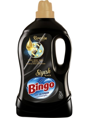 Bingo Siyah Sıvı Bakım Çamaşır Deterjanı 3L