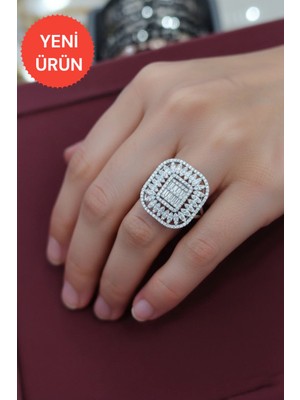 Moda Gümüş 925 Ayar Gümüş Baget Kadın Yüzük