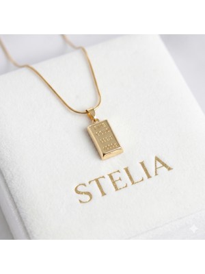 Stelia Kolye - Külçe Altın Model Minimalist Kadın Kolye