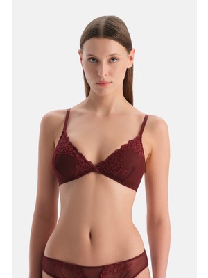 Dagi Bordo Dantelli Soft Sütyen